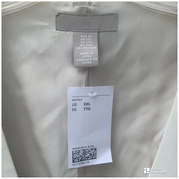 NWT- XXL Curved Satin Cream Vest, ⭐️ designed for curvy body ⭐️ - Picture 5 of 10